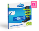 MYCARE DUOPACK, kompresivne čarape (L/XL crne)
