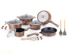 TABLEWARE SET WITH MARBLE COATING COPPER RL2014M