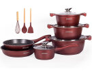 Cookware Set with marble coating, RLBS1010M - burgundy